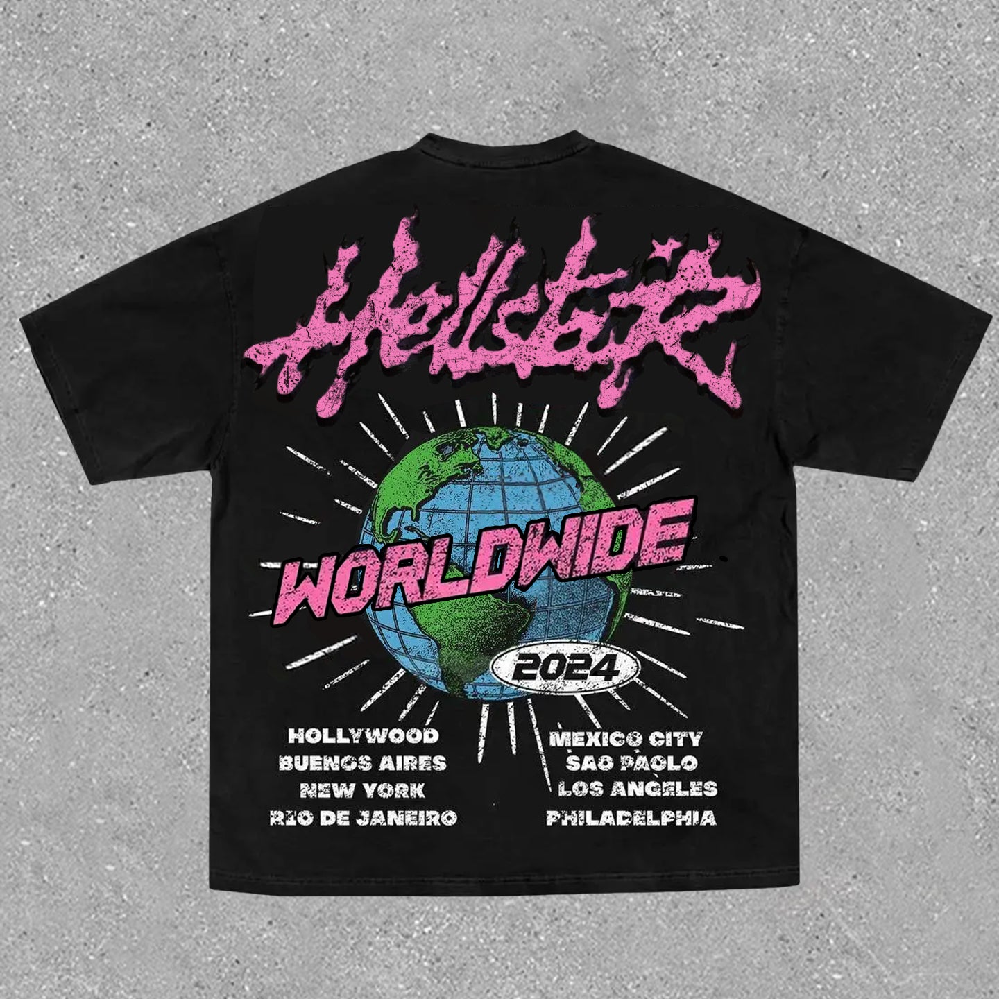 Hellstar Worldwide 2024 Graphic Print T-Shirt