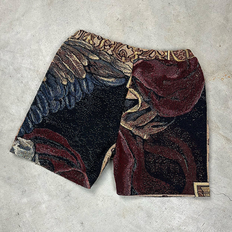 Guardian Angel Print Casual Street Shorts