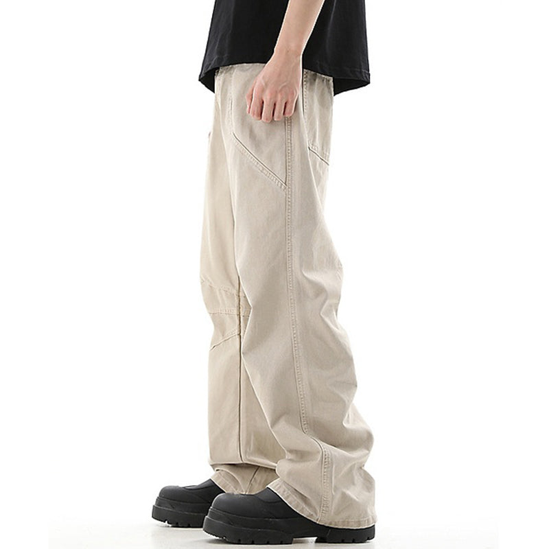 American Hip-Hop Vintage Deconstructed Loose Wide-Leg Pants