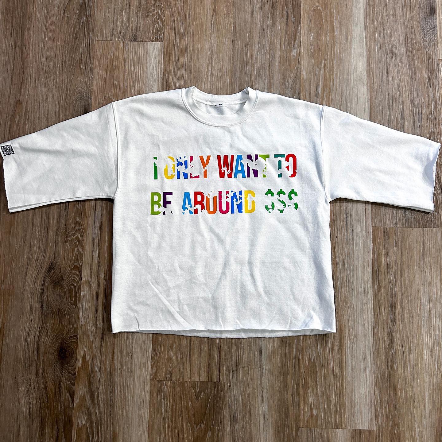 Men's I Only Want To Be Around Graphics Printed Cotton T-Shirt