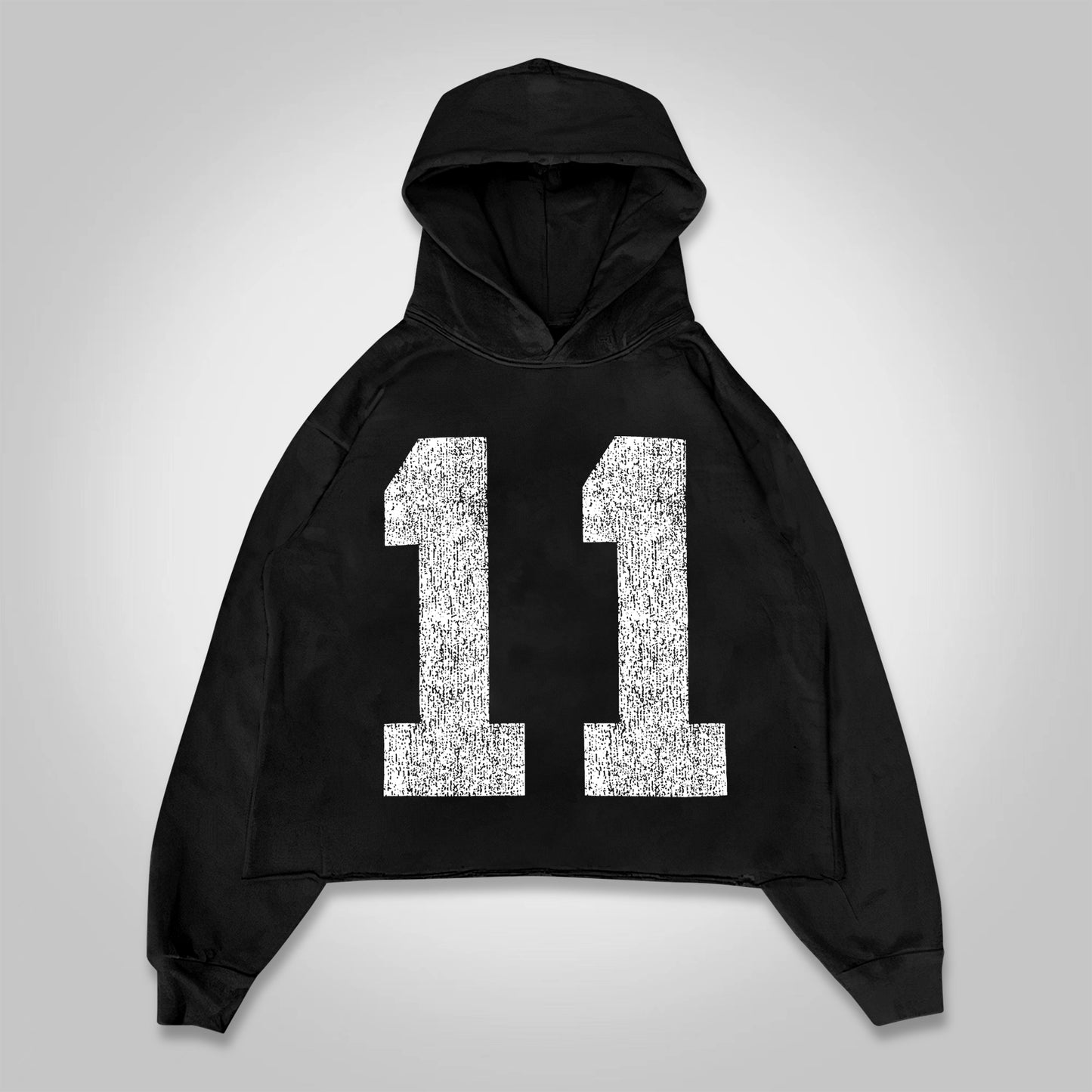 Vercoo Vintage Number 11 Cropped Hoodie