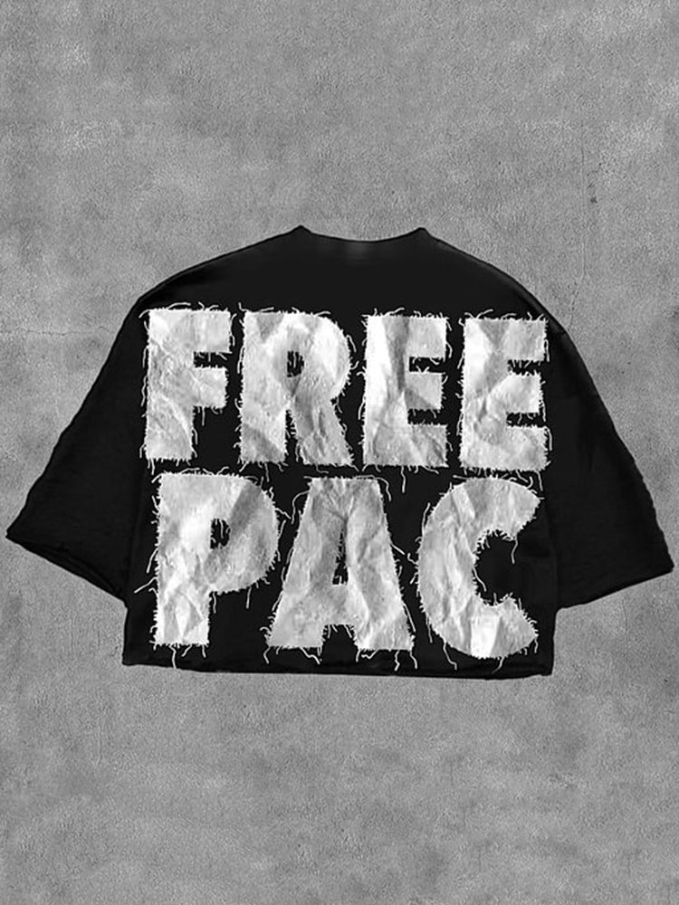 Vintage Free Pac Art Graphic Cotton T-Shirt