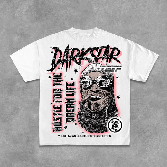 Darkstar-2024 New Print Pattern Cotton T-Shirt