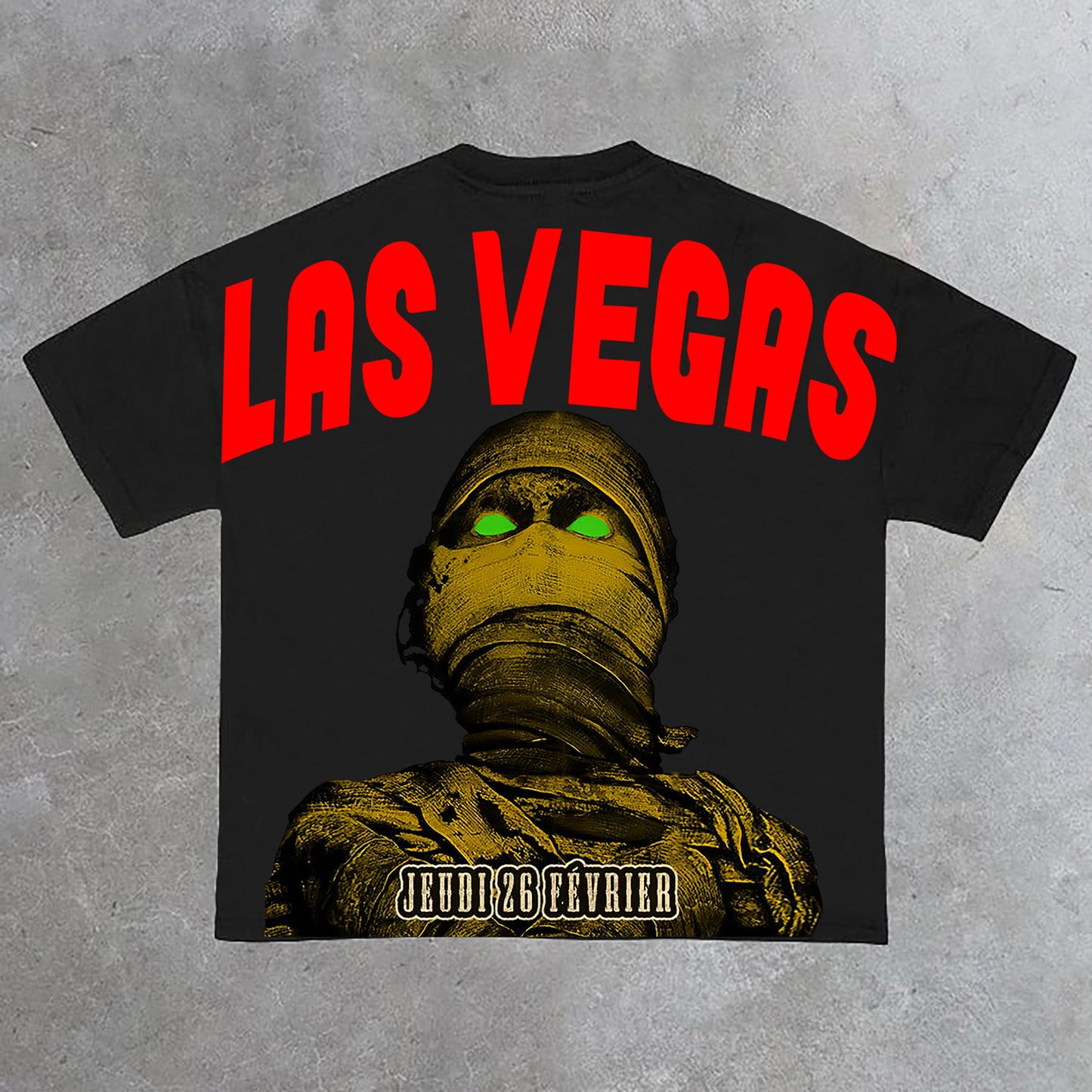 Las Vegas Vintage Portrait Print Cotton Casual T-Shirt