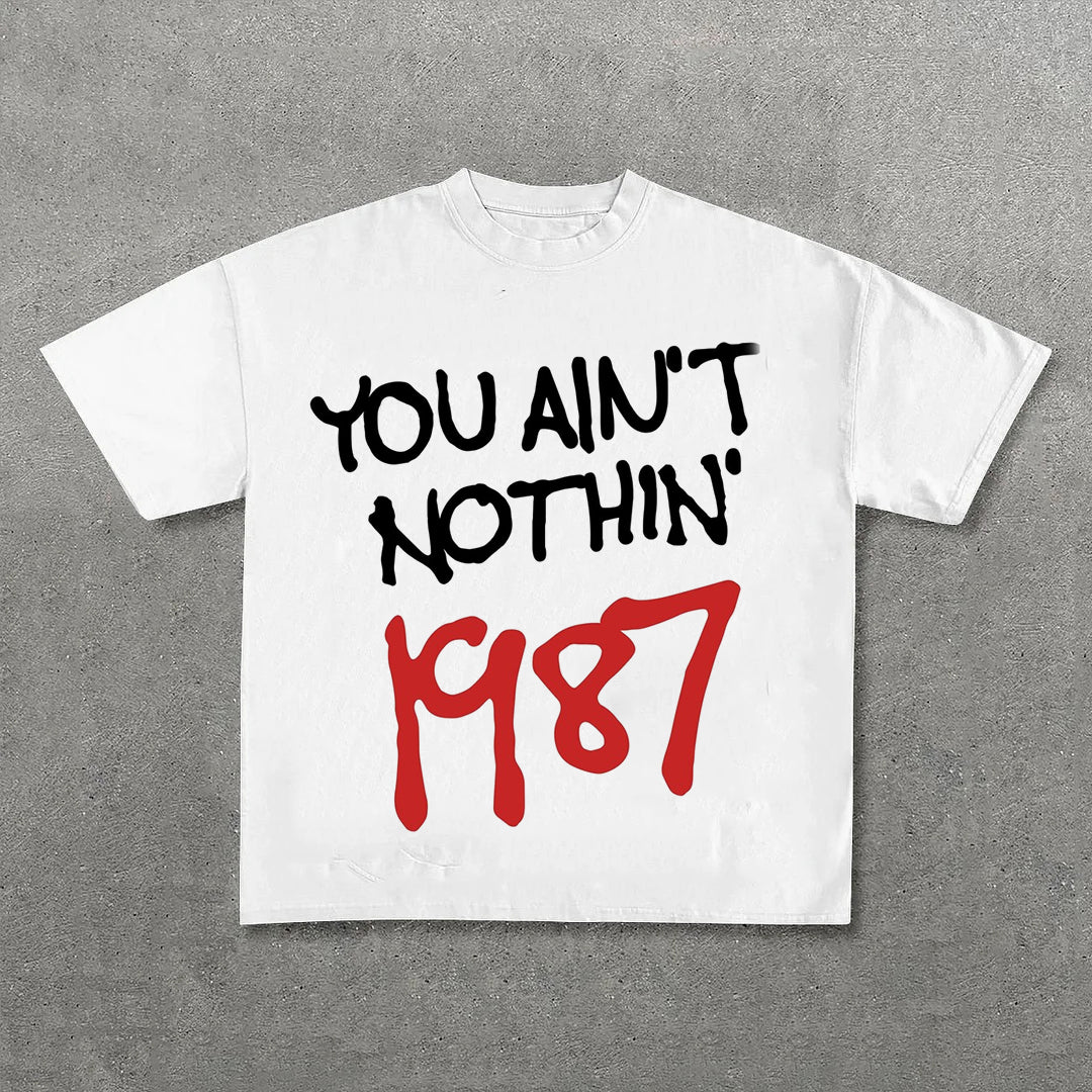 Vercoo Vintage Miss Moonwalk The King Of Pop You Ain't Nothin 1987 Graphic Cotton T-Shirt