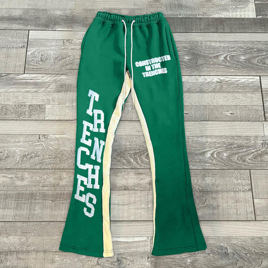 Vercoo Y2k Vintage Graphic Contrast Flared Sweatpants