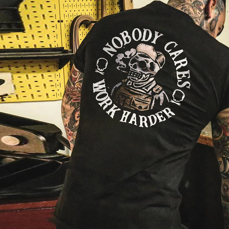 Nobody Cares Work Harder Print Graphic Men's T-Shirt