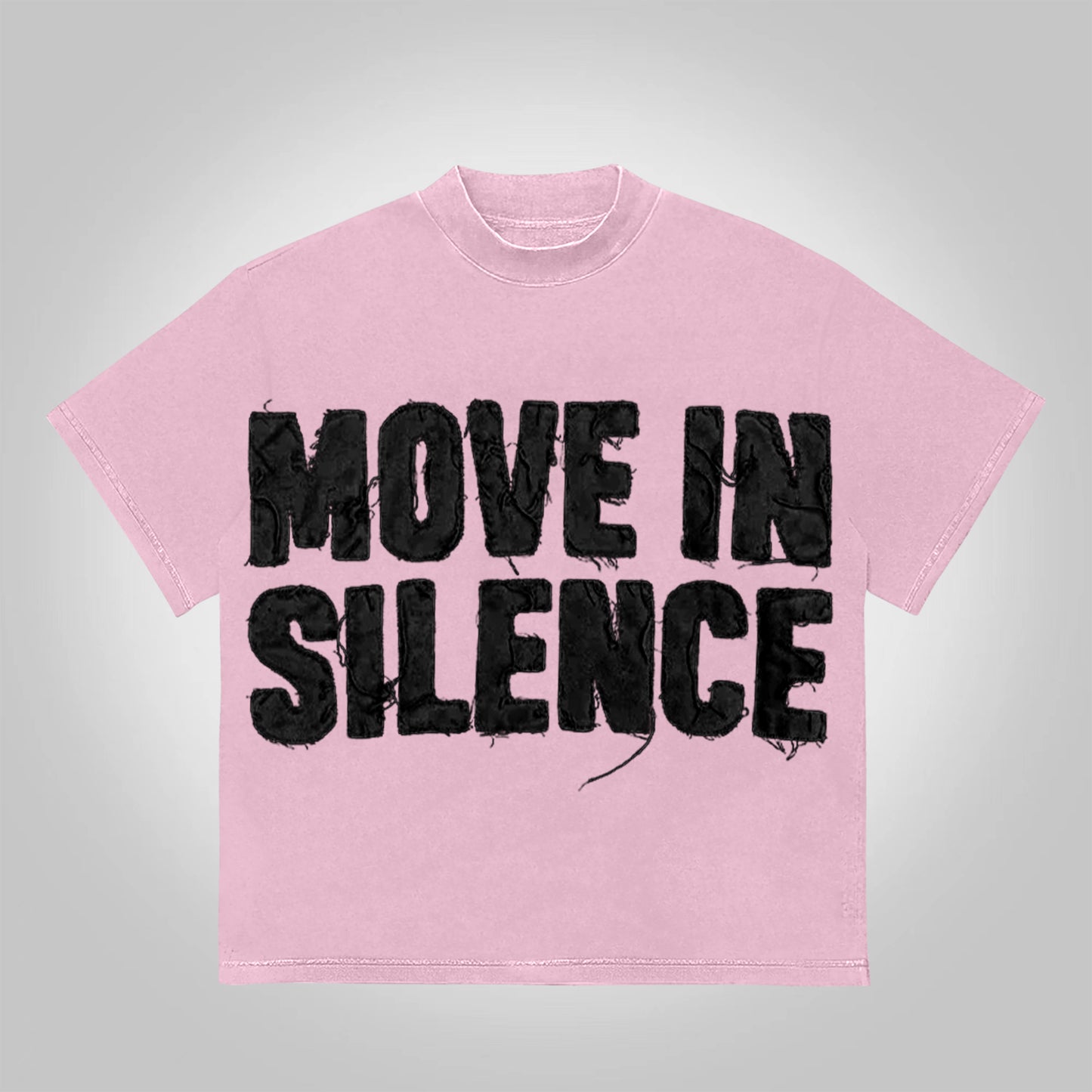 Vercoo Vintage MOVE IN SILENCE Graphics Cotton T-Shirt