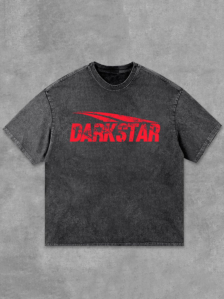 Darkstar-2024 Essentials Design Print Graphic Vintage Washed T-Shirt