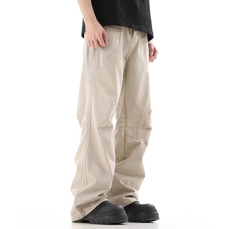 American Hip-Hop Vintage Deconstructed Loose Wide-Leg Pants