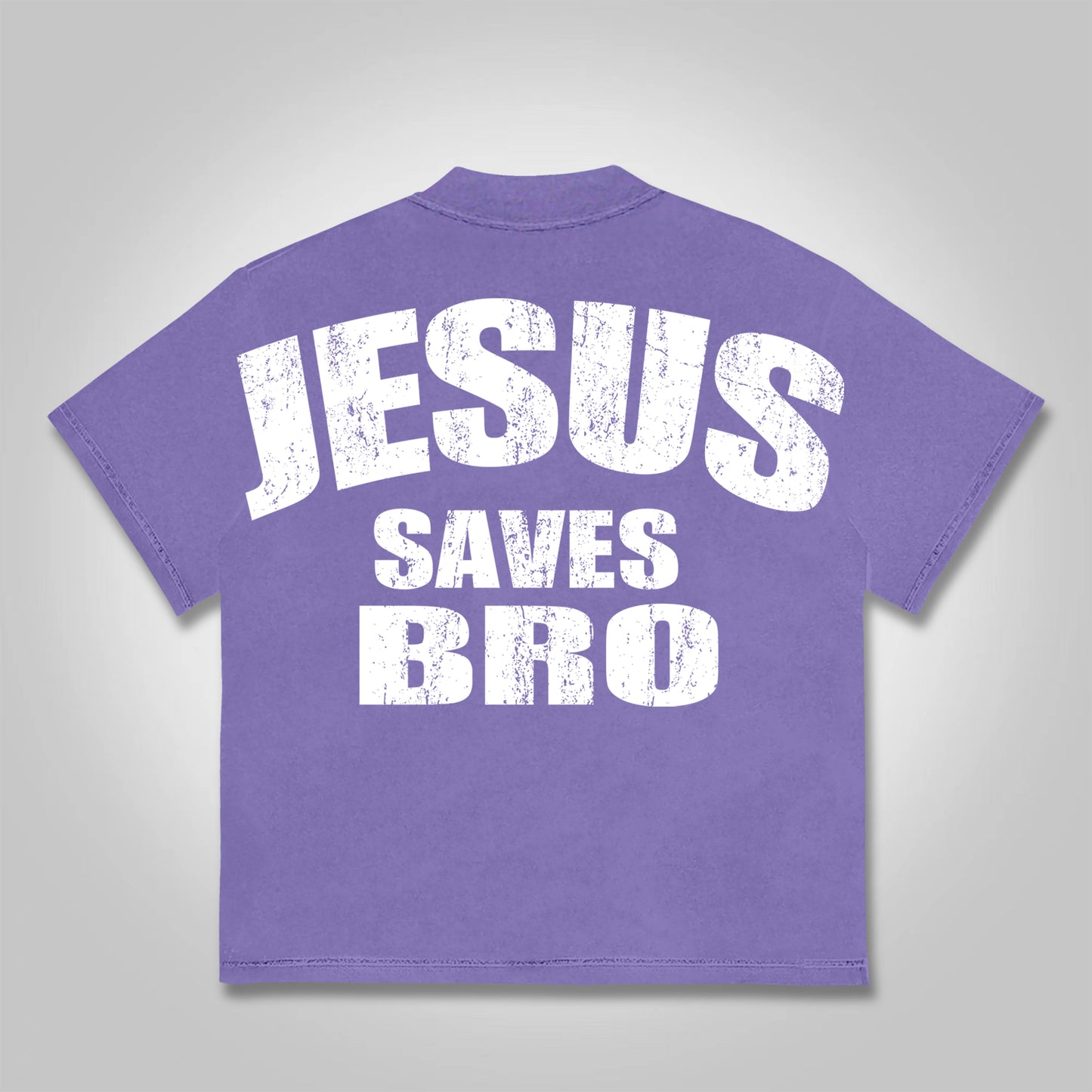 Vercoo Vintage Jesus Saves Bro Graphics Print Cotton T-shirt