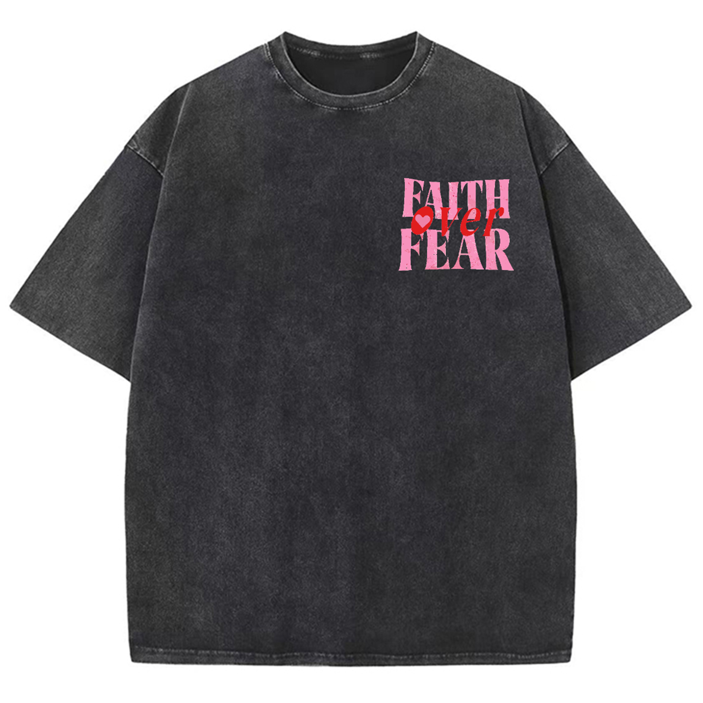 Faith Over Fear Unisex Washed T-Shirt