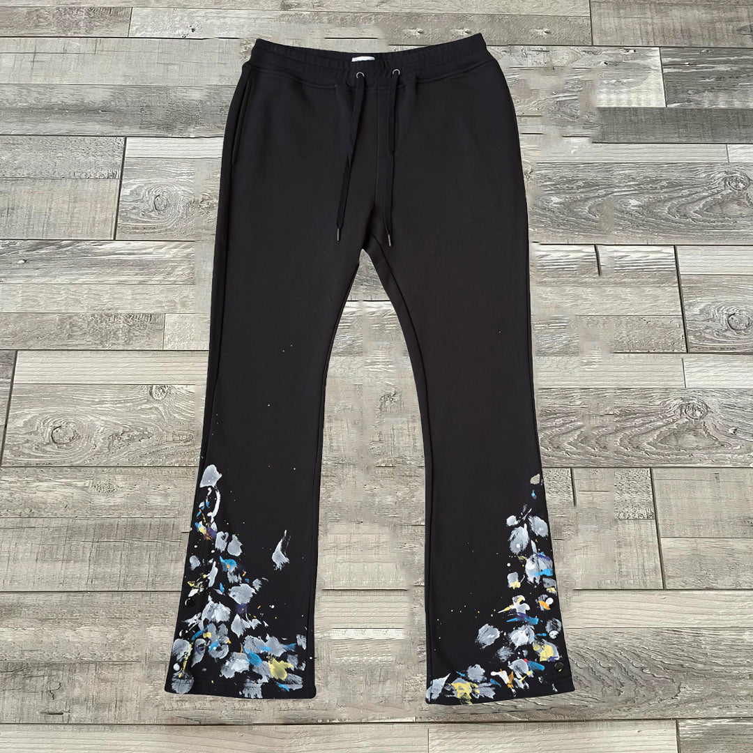 Personalized Casual Street Ink Flared Sweats Trousers