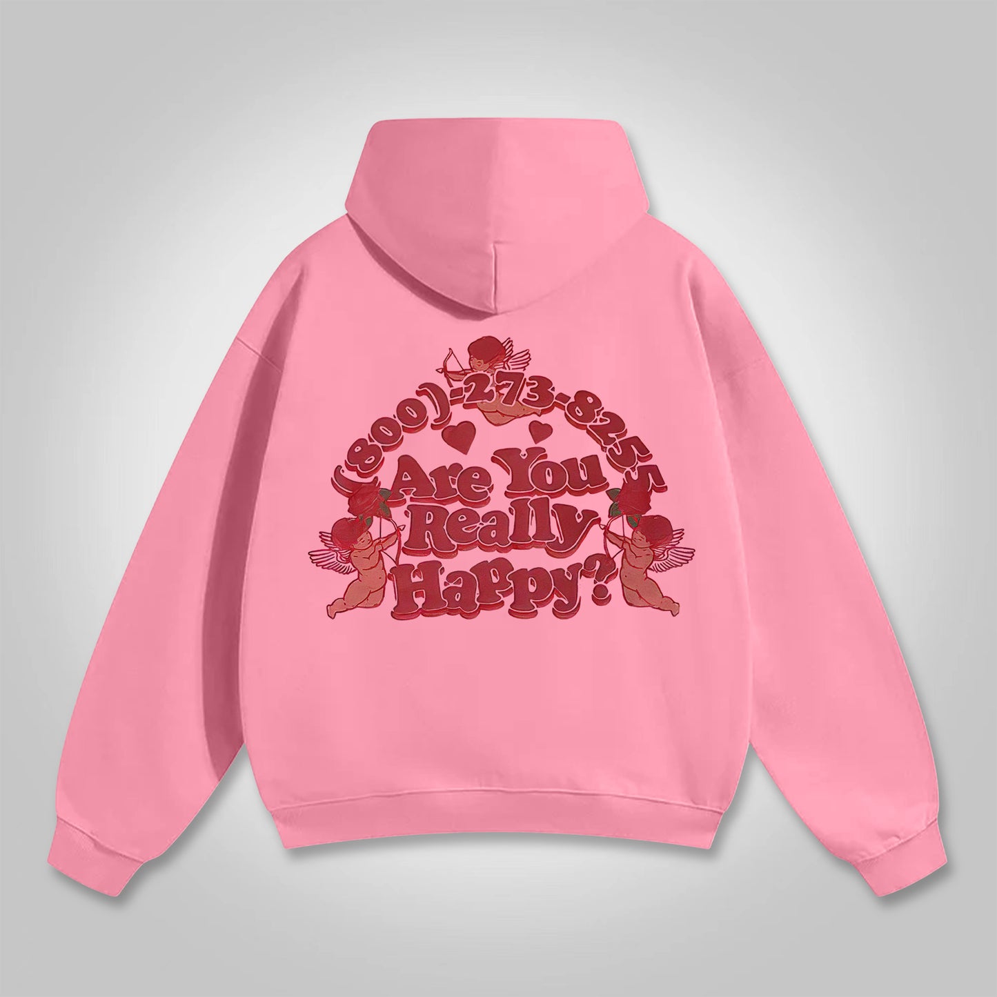 Euphoric Puff Print Graphic Pullover Hoodie