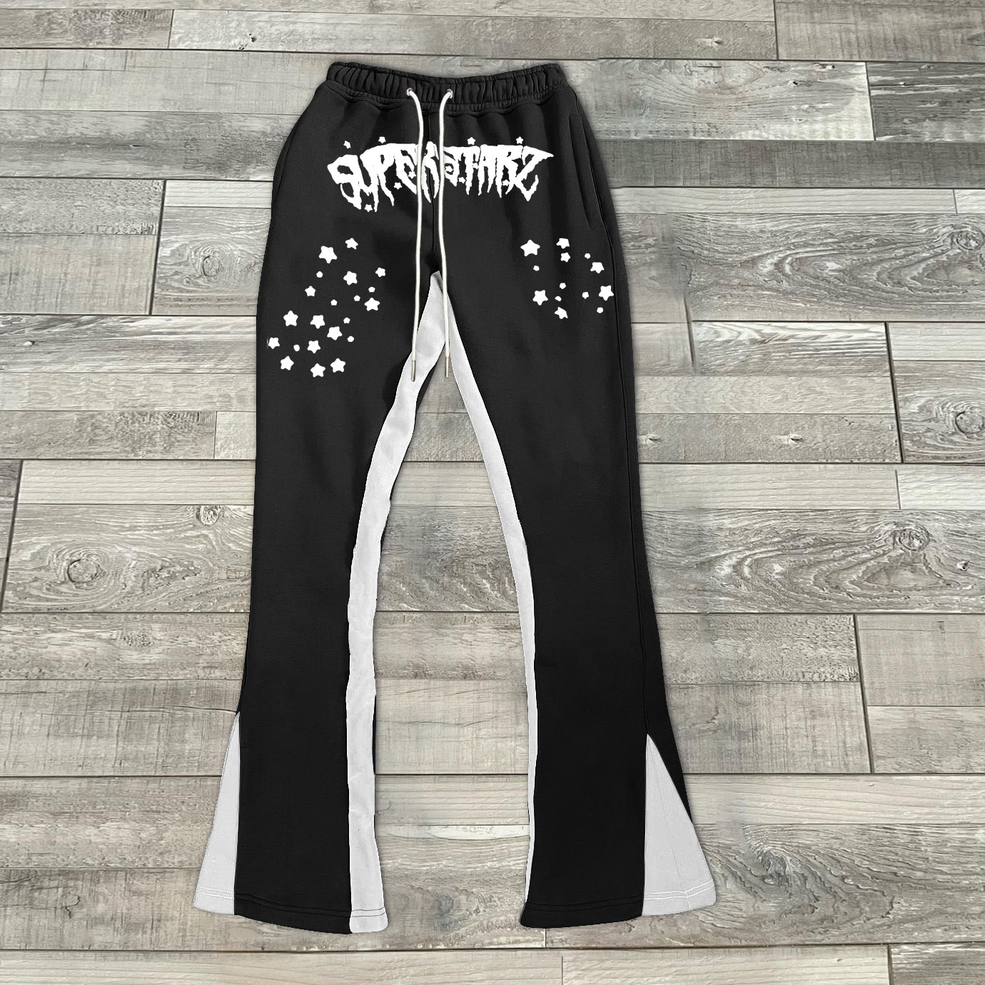 Vercoo Vintage Street Superstars Graphic Flared Sweatpants