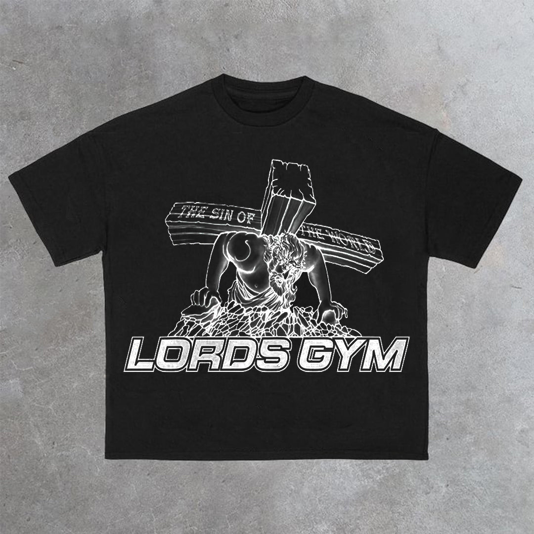 Vintage Jesus Lord's Gym Graphic Short Sleeve T-Shirt