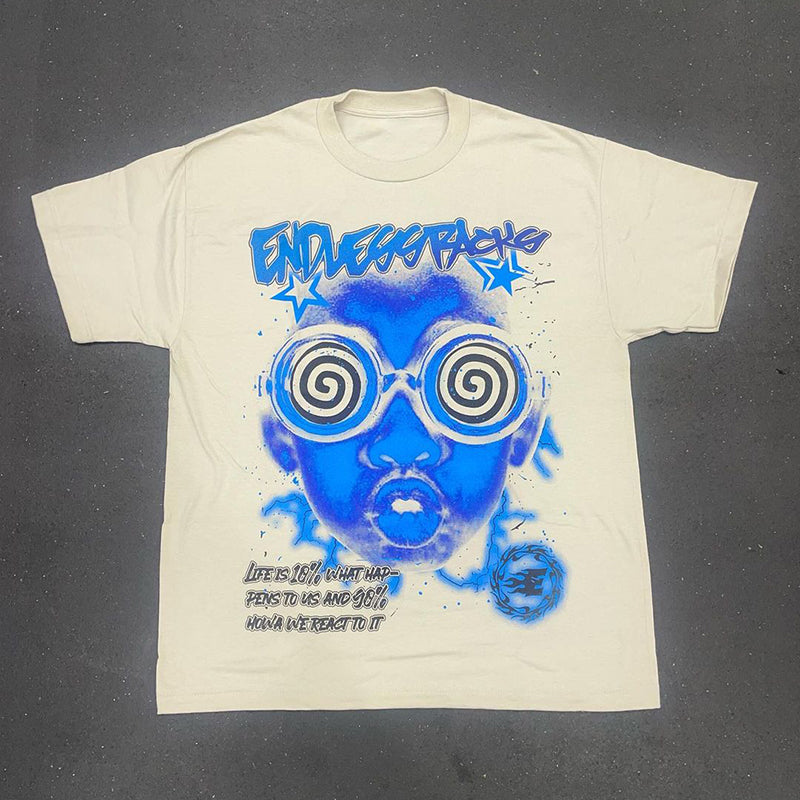 Vercoo Y2k Fashion Vintage Endless Graphic T-Shirt