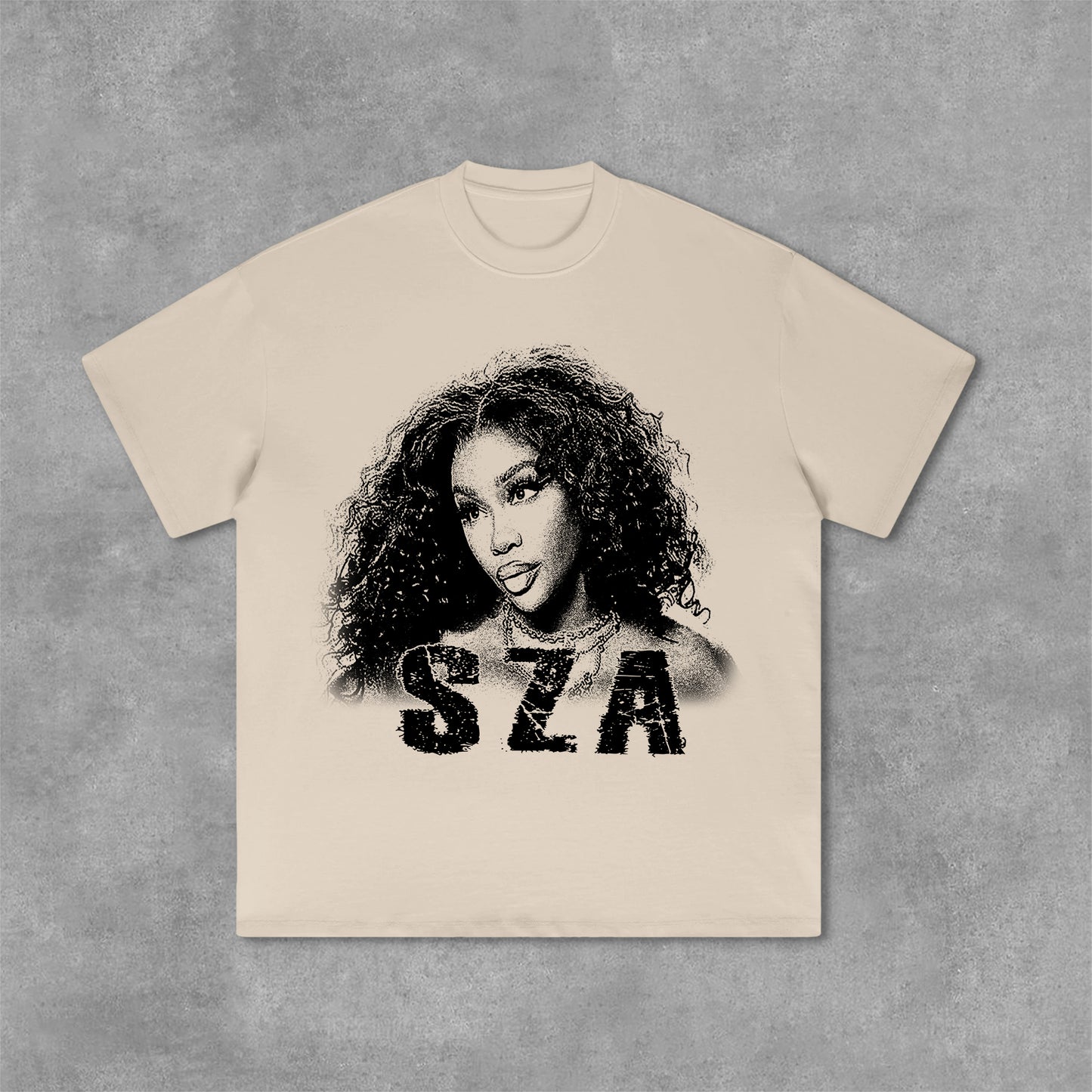 Vercoo Vintage Sza Graphic Print Cotton T-Shirt