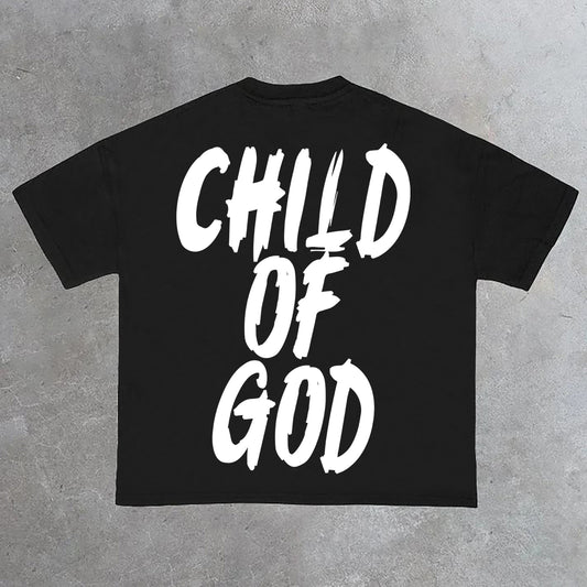 Men's Child Of God Print Cotton Short Sleeve T-Shirt