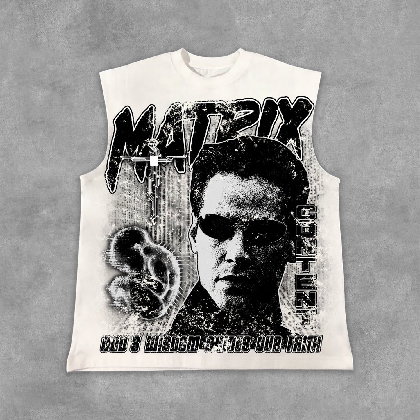 2024 The Matrix & Keanu - Old Vintage Graphic Cotton Sleeveless Vest