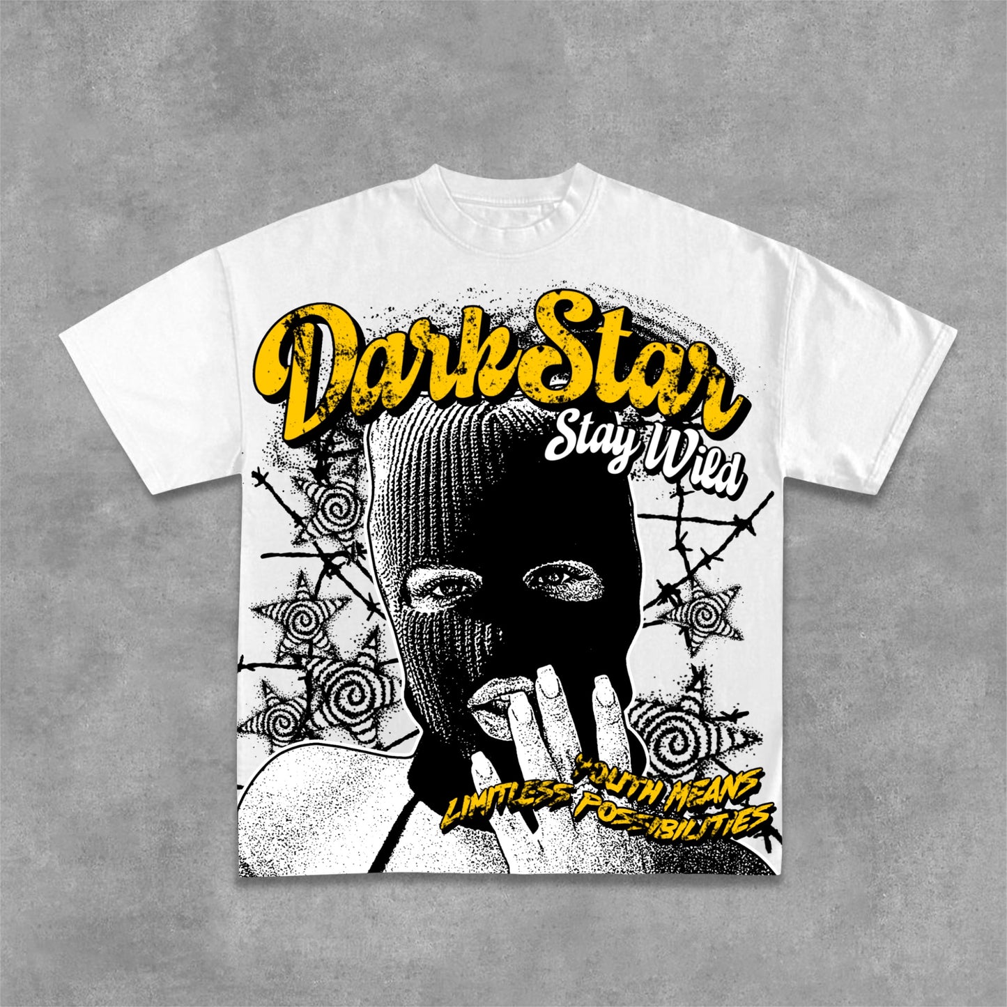 Darkstar New Print Pattern Keep Wild Cotton T-Shirt