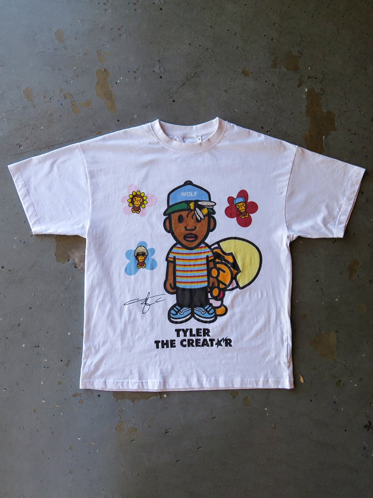 Vercoo Vintage Tyler The Creator Graphic Cotton T-Shirt