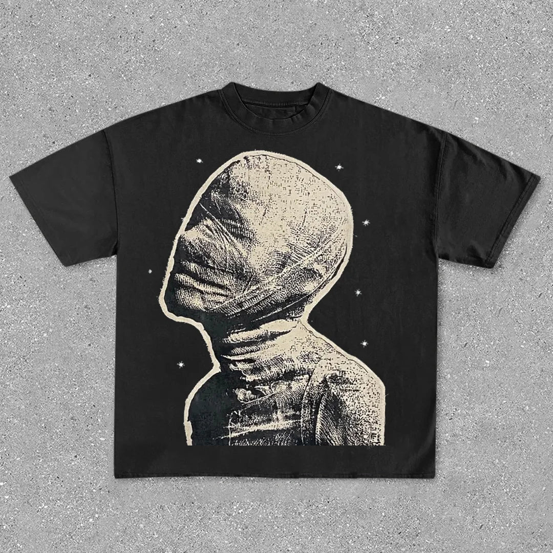 Vercoo Vintage Star Mummy Print T-Shirt