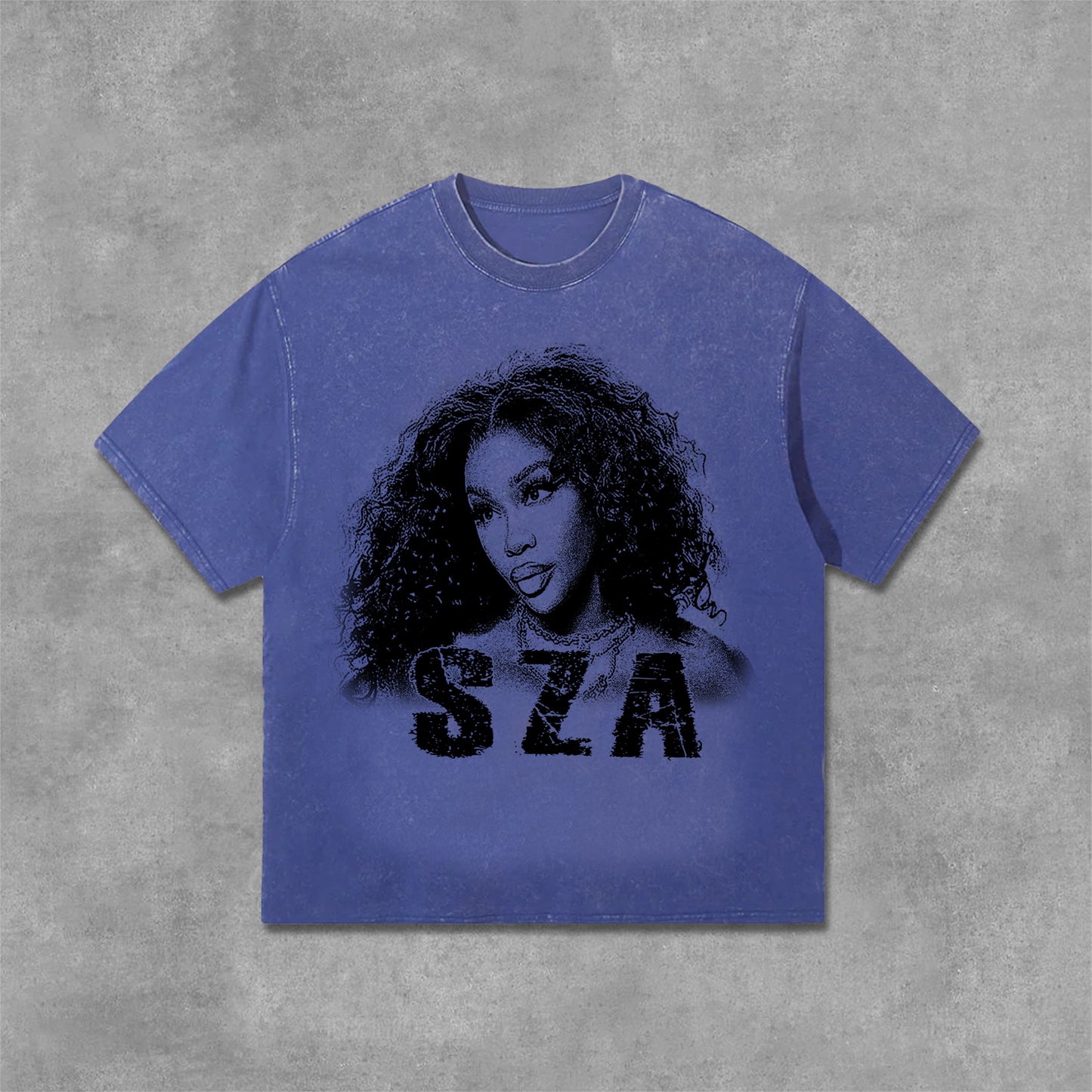 Vintage Sza Graphic Print Acid Washed T-Shirt