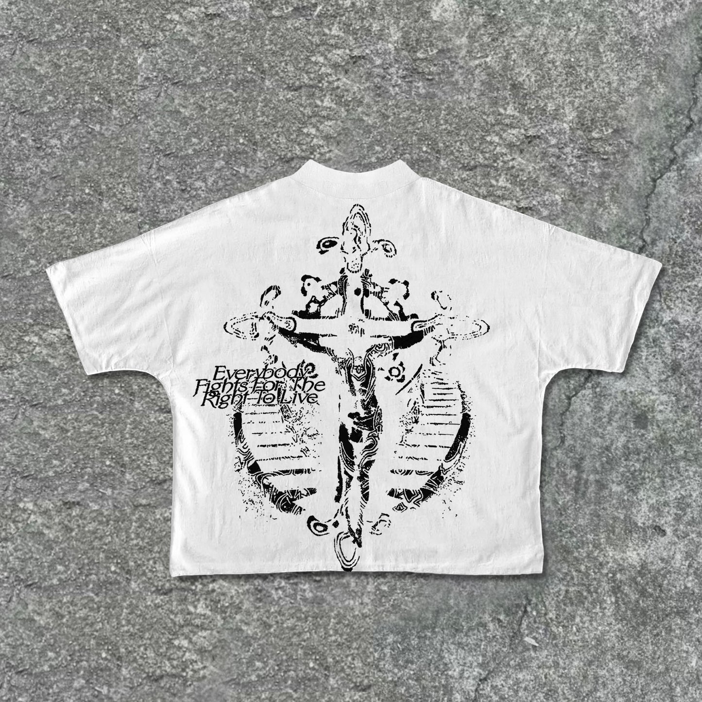 Vercoo Y2k Trendy Saint Tatin Cross Graphic Cotton Short Sleeve Cropped T-Shirts