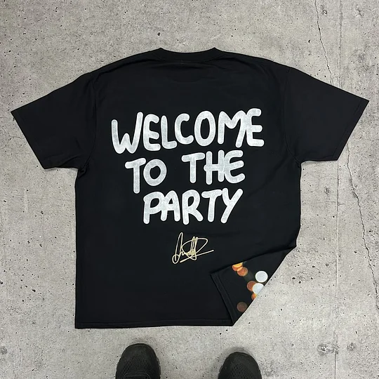 Vercoo Vintage Welcome To The Party Graphic Unisex Heavy Cotton Tee