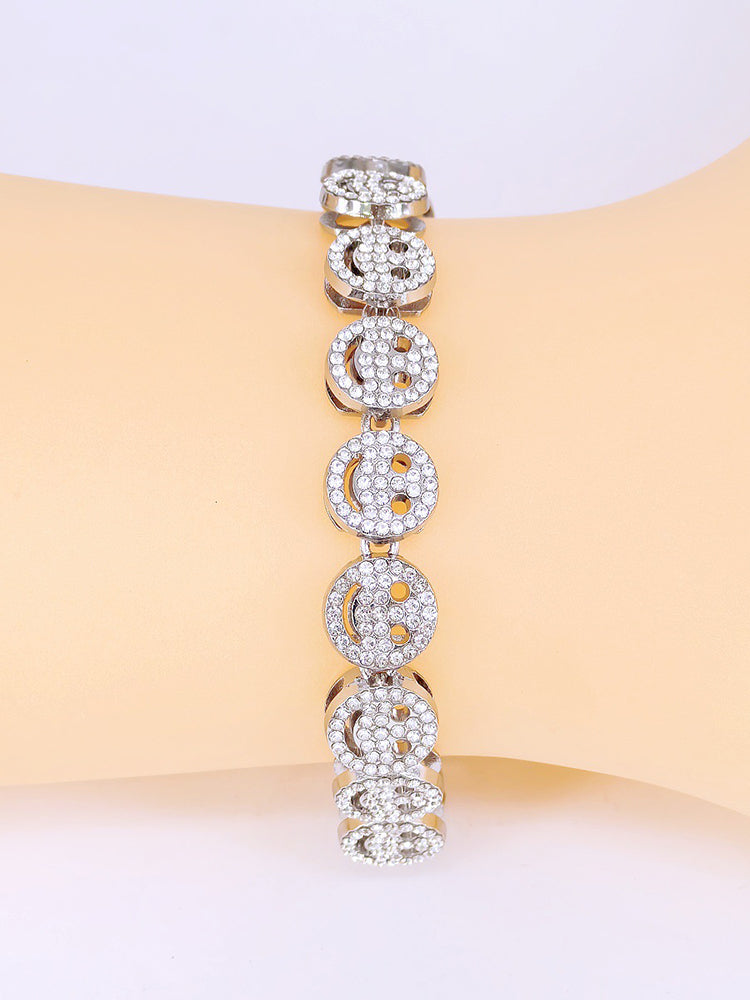 Hip Hop Smiley Diamond Bracelet