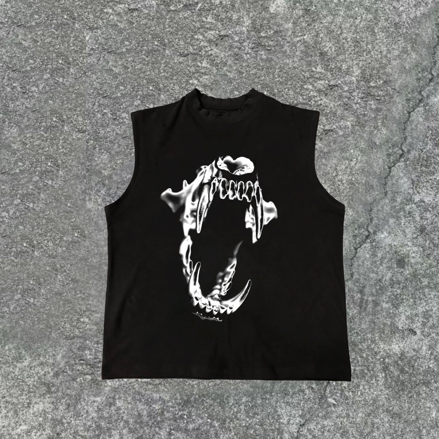 Men's Metal Fangs Print Cotton Tank Top