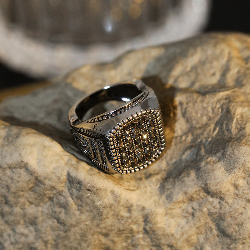 Men's Hip Hop Style Trendy Diamond Ring