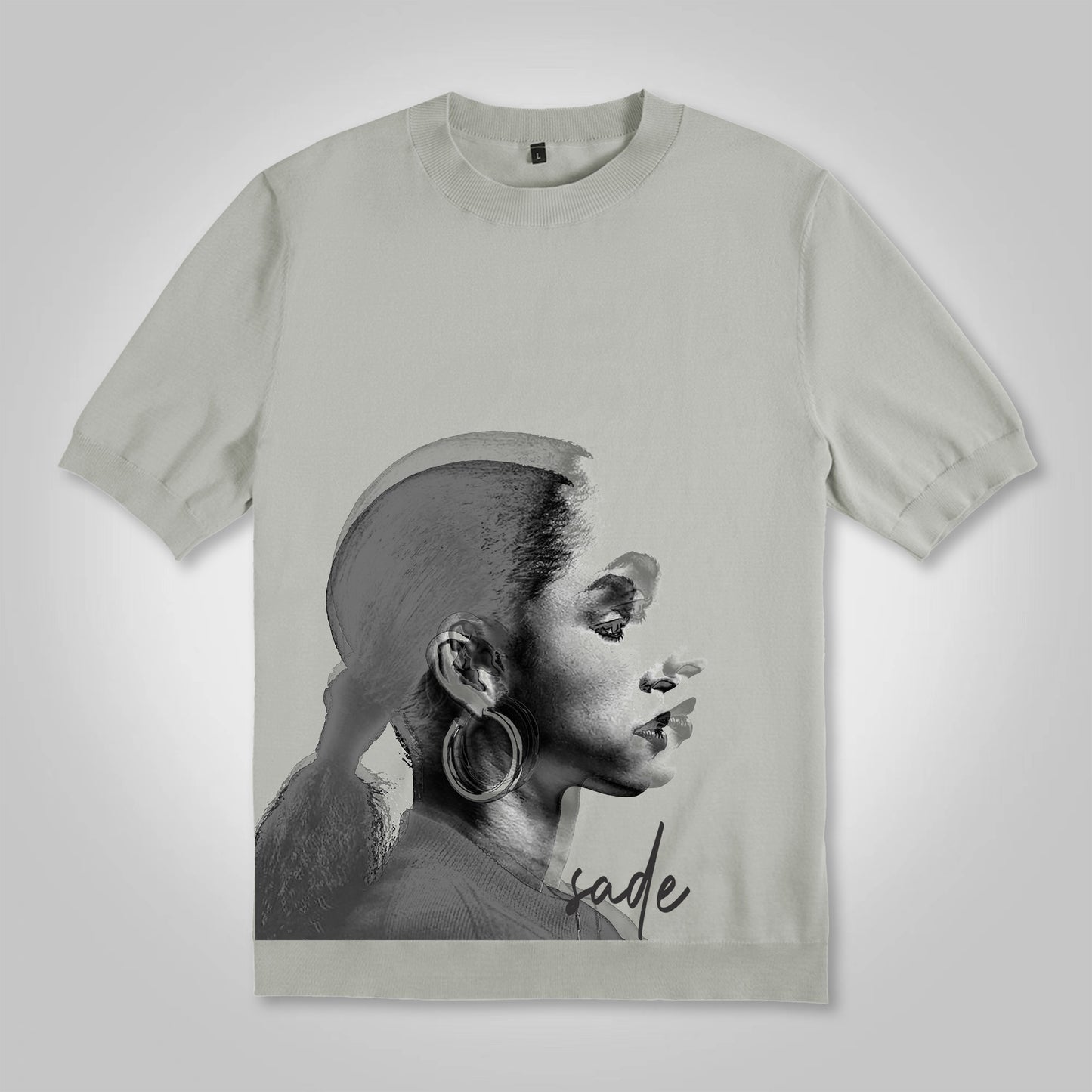 Vercoo Vintage Sade Adu Print Cotton Knitted T-Shirt