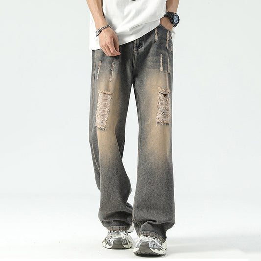 American High Street Distressed Washed Ripped Jeans