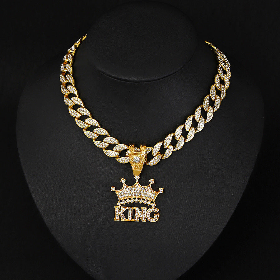 Hip Hop King Crown Diamond Cuban Necklace