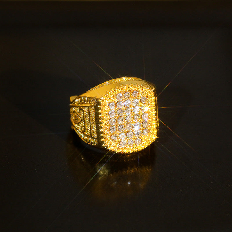 Men's Hip Hop Style Trendy Diamond Ring