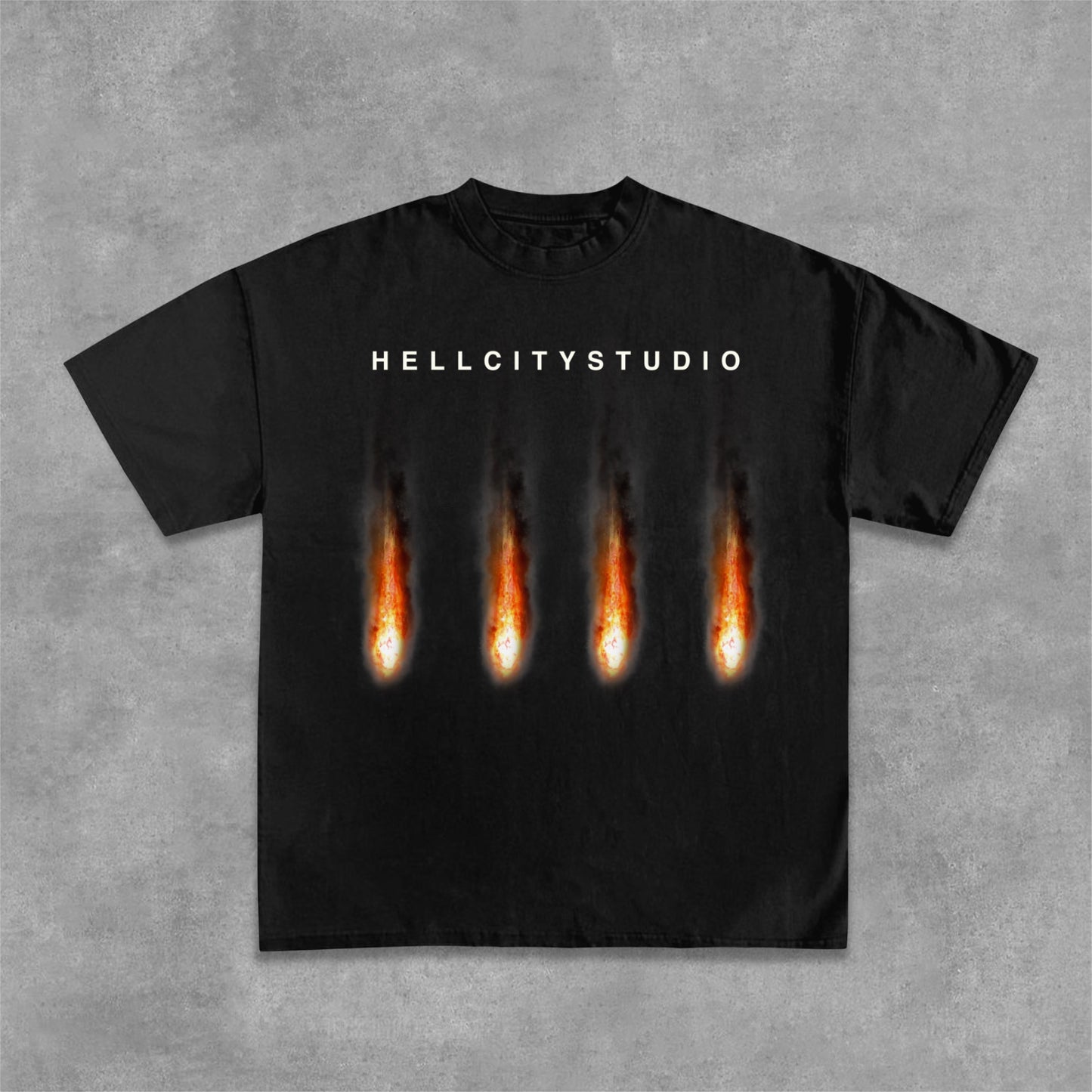 Hellcity-Meorite Fall Pattern Design T-Shirt Cotton T-Shirt