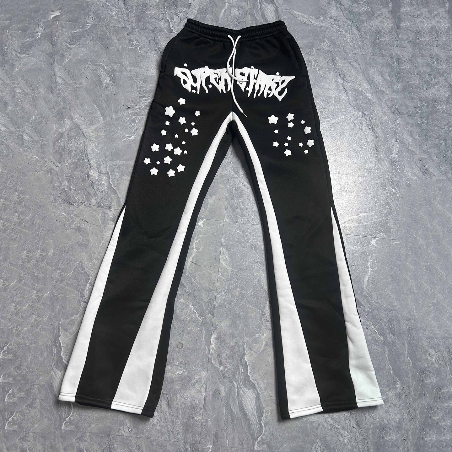 Vercoo Vintage Street Superstars Graphic Flared Sweatpants