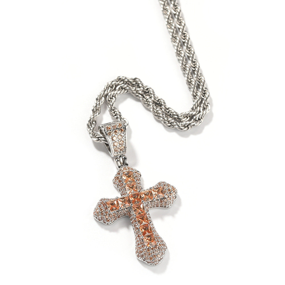 Diamond Hip Hop Fashion Cross Necklace