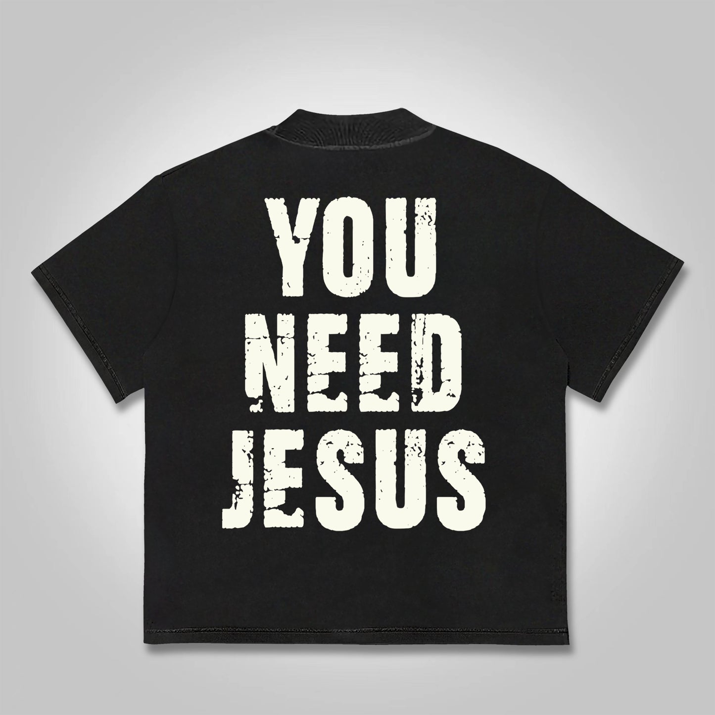 Vercoo You Need Jesus Graphic Cotton T-shirt