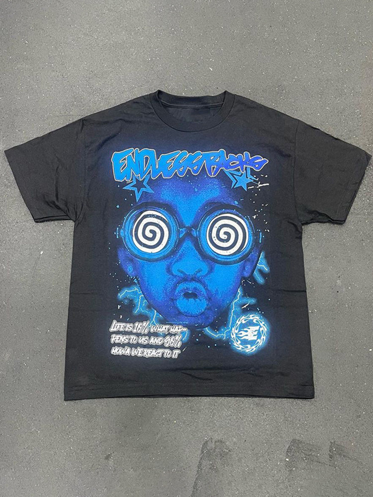 Vercoo Y2k Fashion Vintage Endless Graphic T-Shirt