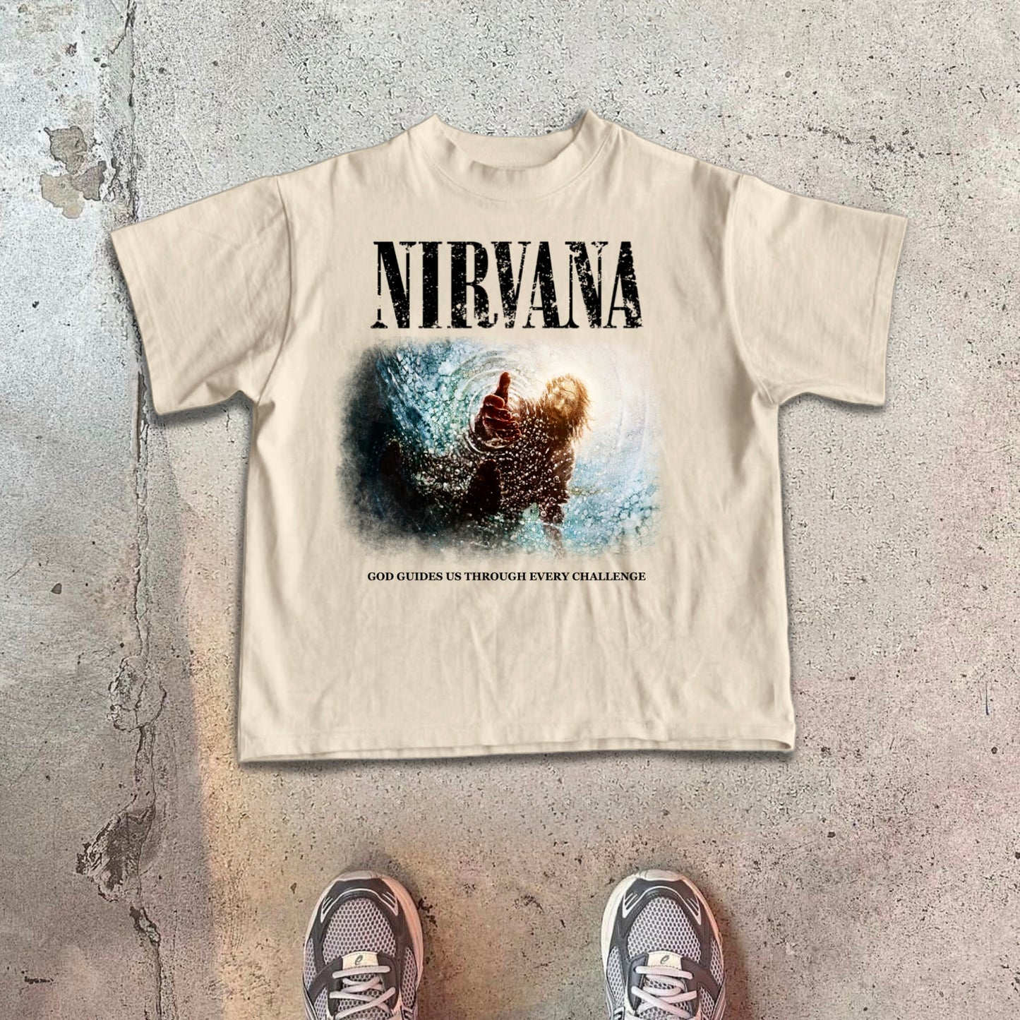 Men's Nirvana Rebirth Print Cotton T-Shirt