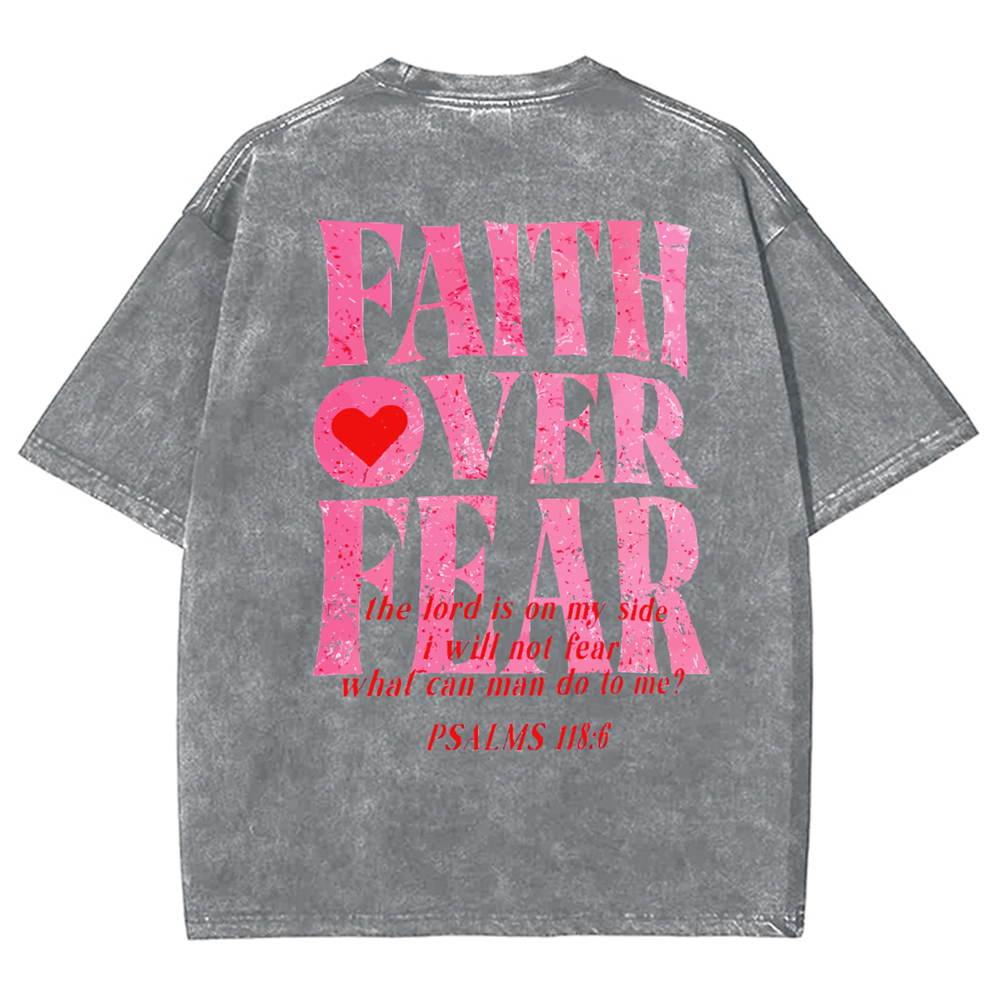 Faith Over Fear Unisex Washed T-Shirt