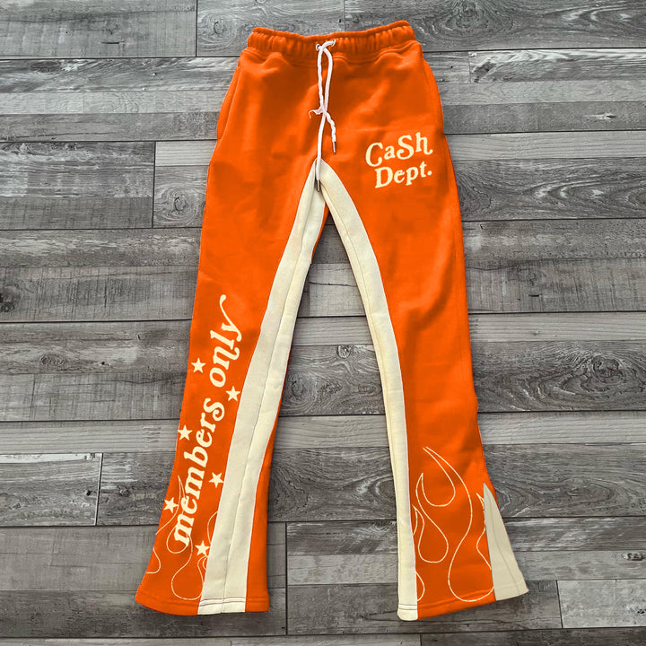 Y2k Fashion Vintage Graphic Contrast Flared Sweatpants