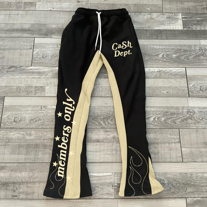 Y2k Fashion Vintage Graphic Contrast Flared Sweatpants