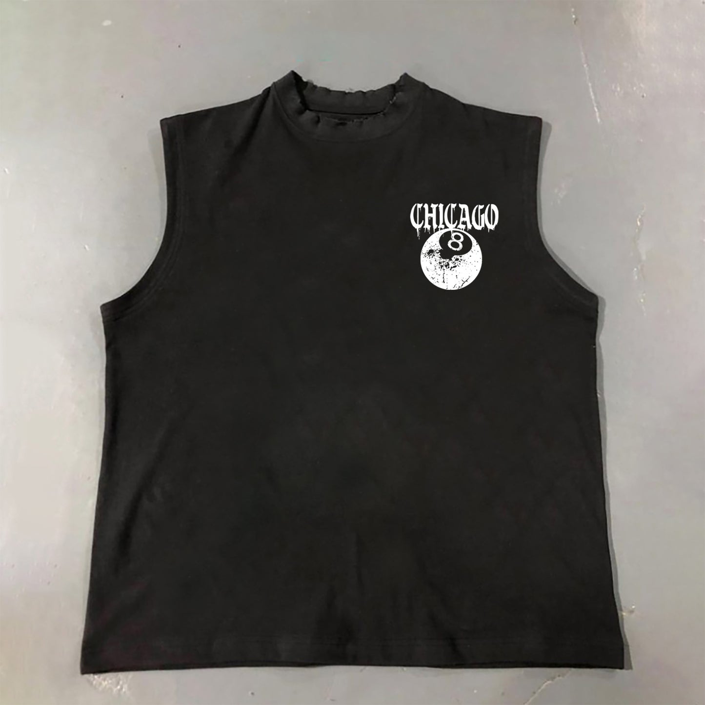 Chicago 8 Ball Print Cotton Tank Top