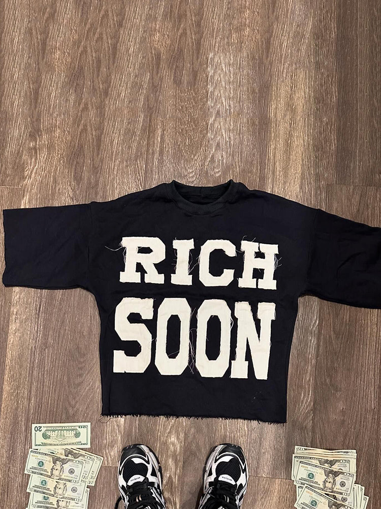 Vintage Rich Soon Graphic Cotton Short Sleeve T-Shirt