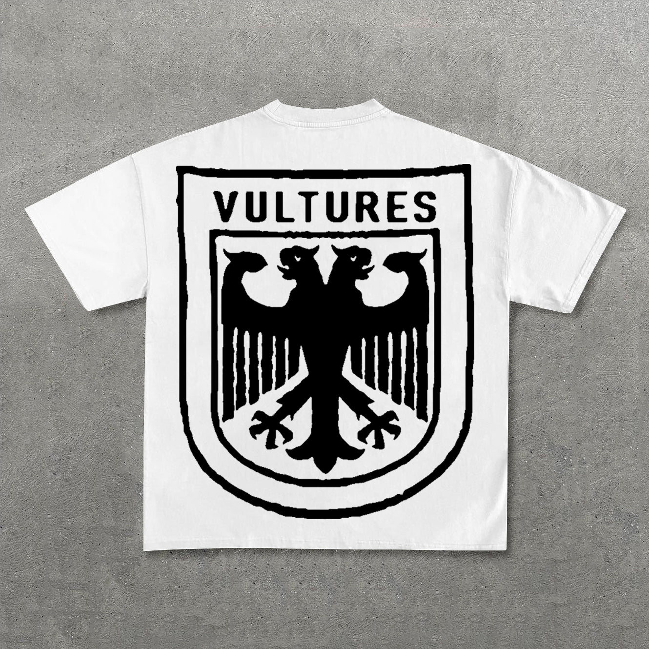 Vercoo Vintage Vultures Print Graphic Cotton T-Shirt