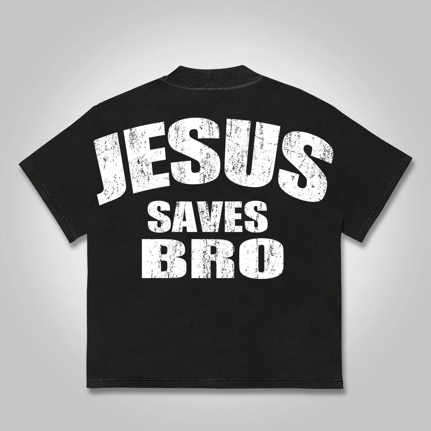 Vercoo Vintage Jesus Saves Bro Graphics Print Cotton T-shirt